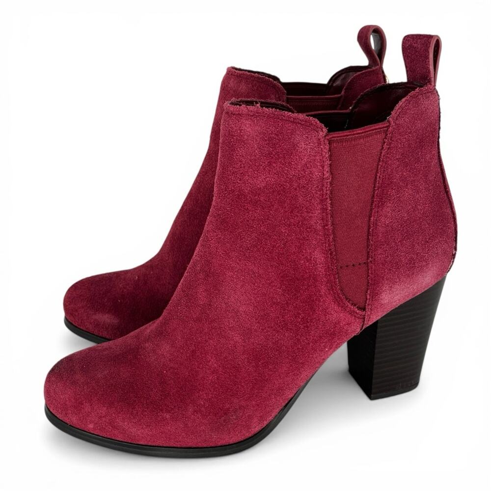Michael Kors Evaline Heeled Ankle Boots Mulberry red - Size 5.5